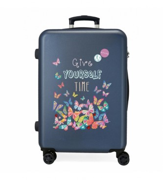 Movom Medium Suitcase Movom D a si mesmo tempo rgido 65cm denim azul