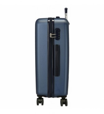 Movom Medium Suitcase Movom D a si mesmo tempo rgido 65cm denim azul