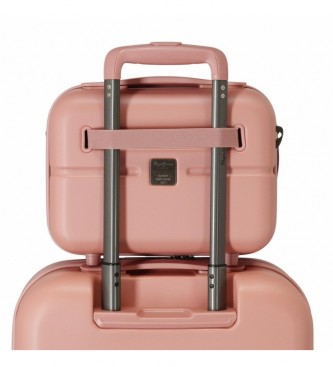 Pepe Jeans Toilet bag ABS adaptable to trolley Chest light pink -29x21x15cm