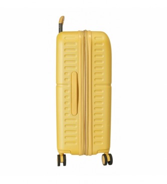 Pepe Jeans Średnia walizka Pepe Jeans Highlight żółta -48x70x28cm