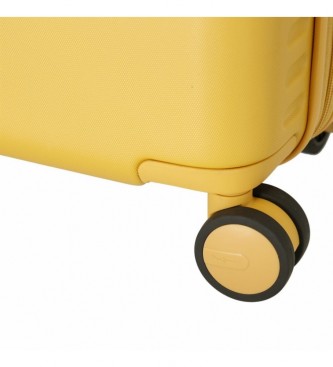 Pepe Jeans Średnia walizka Pepe Jeans Highlight żółta -48x70x28cm