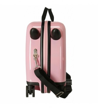 Roll Road Children's suitcase Roll Road Precious Flower 2 multidirectional wheels pink