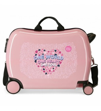 Roll Road Valise enfant multidirectionnelle  2 roues One World nude