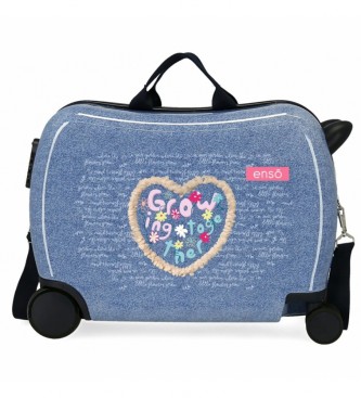 Enso Enso Together Growing children's suitcase 2 multidirectional wheels blue