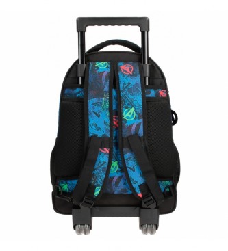 Joumma Bags Marvel on the Warpath two wheeled backpack dois compartimentos
