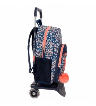 Pepe Jeans Leslie 40cm school backpack with blue trolley