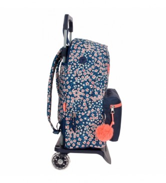 Pepe Jeans Leslie backpack 44cm with blue trolley