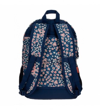 Pepe Jeans Backpack Leslie two compartments blue
