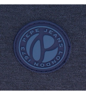Pepe Jeans Leslie mochila dois compartimentos azul