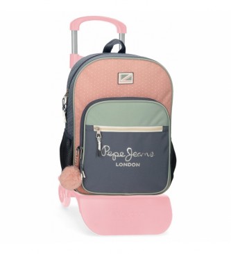 Pepe Jeans Laila school backpack with blue trolley