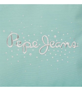 Pepe Jeans Zaino porta pc Pepe Jeans Jane con due scomparti e trolley blu