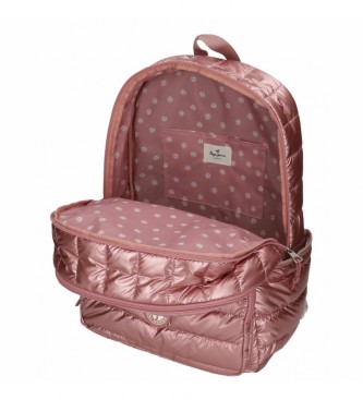 Pepe Jeans Rygsk Carol 44cm Double Compartment adaptabel rygsk pink