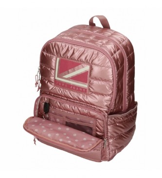 Pepe Jeans Rygsk Carol 44cm Double Compartment adaptabel rygsk pink