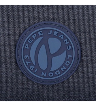 Pepe Jeans Neceser Aidan doble compartimento adaptable azul