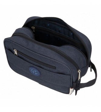Pepe Jeans Aidan toiletry bag double adaptable compartment blue