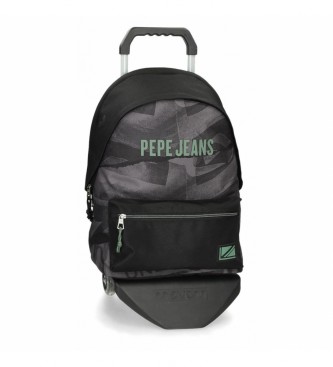 Pepe Jeans Pepe JeansDavis two-compartment computer backpack with trolley black