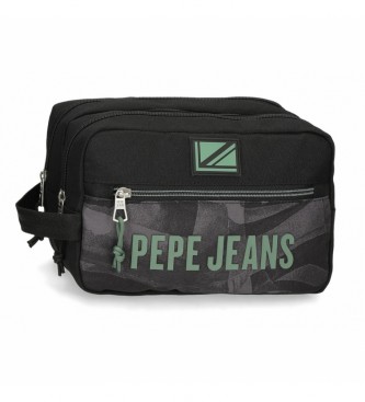 Neceser Doble Compartimento Adaptable Pepe Jeans Miller Negro 