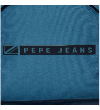 Pepe Jeans Mochila Duncan 44cm con carro azul