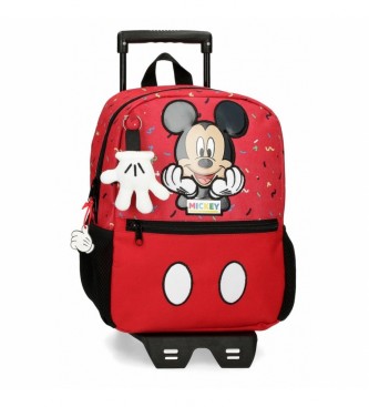 Disney To je nahrbtnik Mickey Thing 32 cm z rdečim vozičkom