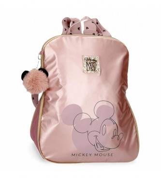 Disney Mochila casual Mickey Outline rosa