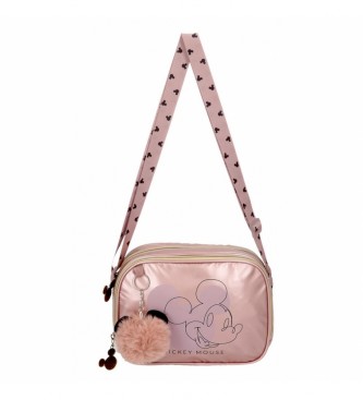 Joumma Bags Mickey Outline shoulder bag double compartment pink