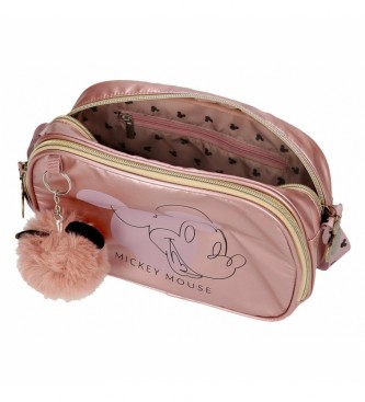 Joumma Bags Mickey Outline shoulder bag double compartment pink