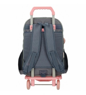 Pepe Jeans Pepe Jeans Laila double compartment backpack with trolley blue, pink