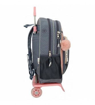 Pepe Jeans Pepe Jeans Laila double compartment backpack with trolley blue, pink