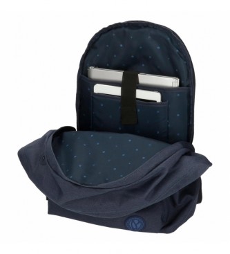 Pepe Jeans Pepe JeansAidan two-compartment computer backpack with blue trolley