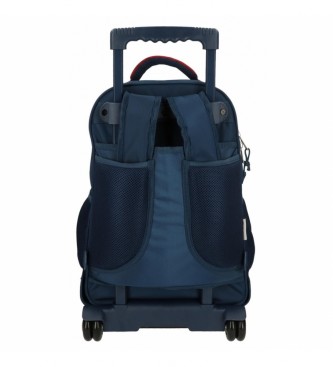Pepe Jeans Pepe Jeans Chest 2R Wheeled Backpack -33x44x21cm - Blue, Red