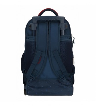 Pepe Jeans Pepe Jeans Chest 2R Wheeled Backpack -33x44x21cm- Bleu, Rouge