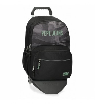 Pepe Jeans Pepe Jeans Davis 44cm backpack with trolley two compartments black