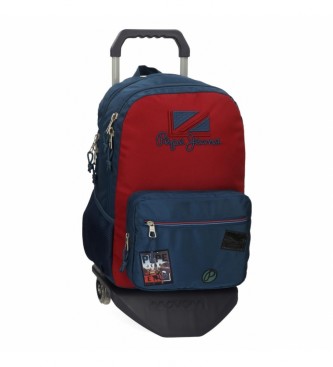 Pepe Jeans Pepe Jeans Chest Rucksack mit Trolley zwei Fcher blau, rot