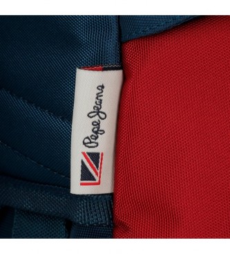 Pepe Jeans Pepe Jeans Prsni nahrbtnik z vozičkom in dvema predaloma Modra, rdeča