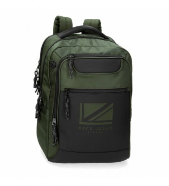 Pepe Jeans Pepe Jeans Bromley verde 15,6''Adaptable Computer Backpack trs compartimentos