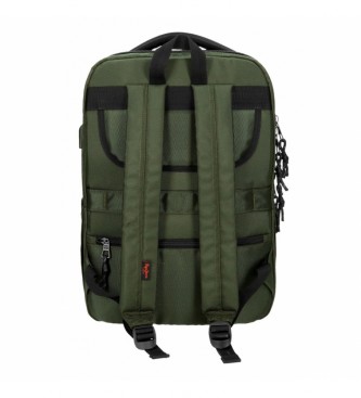 Pepe Jeans Pepe Jeans Bromley groen 15,6'' Aanpasbare Computer Rugzak drie compartimenten