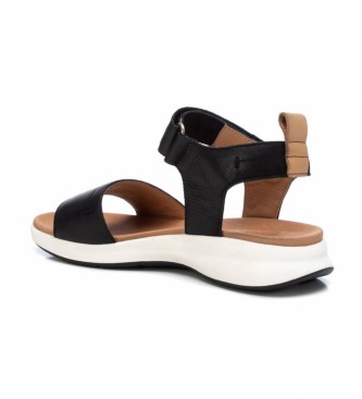 Carmela Leren sandalen 068512 zwart
