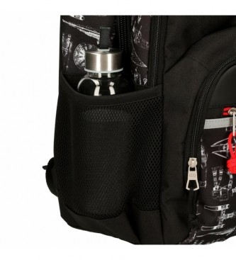 Joumma Bags Plecak szkolny Star Wars Space Mission Adaptable z podwójną komorą, czarny