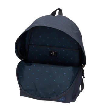 Pepe Jeans Adaptable computer backpackAidan two compartments blue