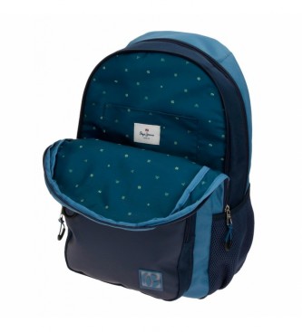 Pepe Jeans Duncan backpack two compartments blue