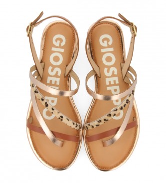 Gioseppo Golden Lota leather sandals