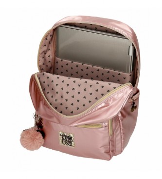 Joumma Bags Sac  dos scolaire Mickey Outline avec porte-ordinateur rose