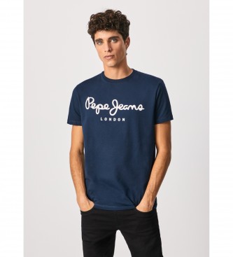 Pepe Jeans T-shirt blu navy originale Stretch N