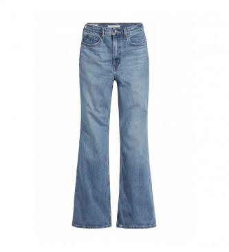 Levi's Jeans blu con fondo a campana a vita alta anni '70