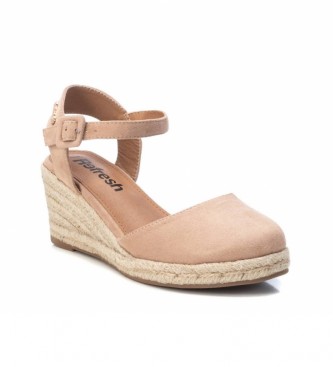 Refresh Sandals style Espadrilles 072858 beige -Height of heel: 7cm