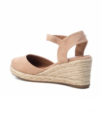 Refresh Sandals style Espadrilles 072858 beige -Height of heel: 7cm