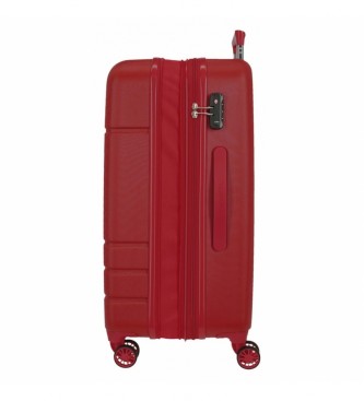 Movom Conjunto de bagagem de 55-68cm de lado duro da Galaxy burgundy