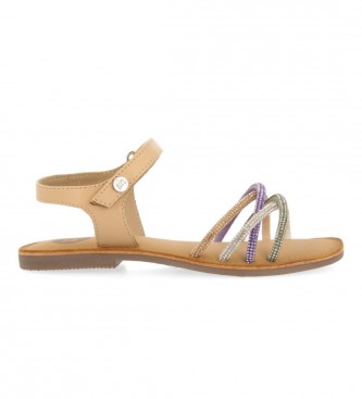 Gioseppo Brown strappy leather sandals