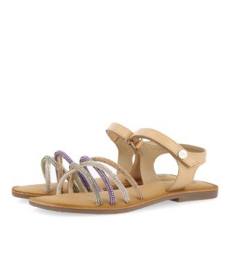 Gioseppo Brown strappy leather sandals