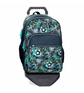 Movom Movom Balls Two Compartment School Backpack com trolley azul